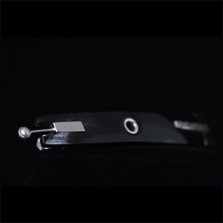 Haarspange aus Silber, Süßwasserperle und Horn